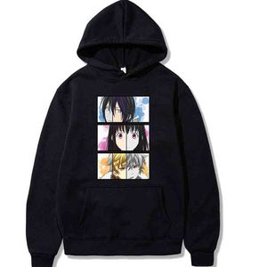 Noragami bluzy męskie casual moda bluzy japonia anime luźne kapturem hip hop kreatywność streetwear mężczyzna h1227