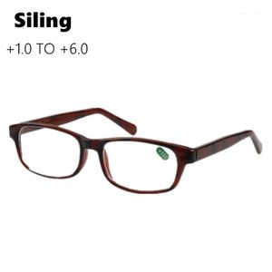 Óculos de sol homens de leitura de óculos claros lente de vidro presbiopia óculos magnificando unisex leitores idosos com caso +1,00 a +6.001