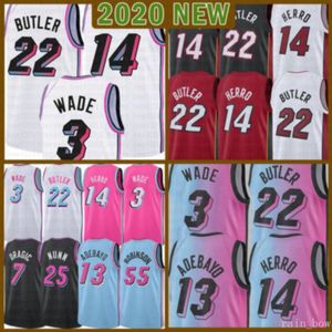 2021 Neues Dwayne Dwyane 3 Wade Basketballtrikot Jimmy 22 Butler Mens Tyler 14 Herro Bam 13 Adebayo Goran 7 Dragic Kendrick 25 Nunn Green