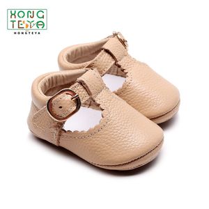 T-bar in vera pelle Mary jane Neonate Scarpe Neonati Toddler baby Princess Ballet Shoes Neonato Scarpe da culla suola rigida 201130