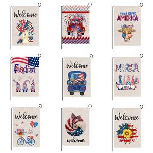 Independence Day Garden Flag Double Sided Printing Spring and Summer Outdoor Welcome Flags 47 * 32cm 13 Style