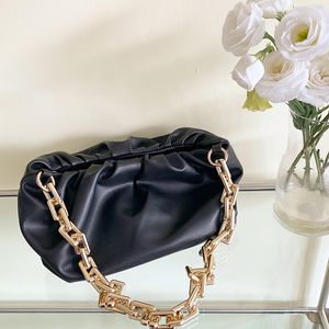 HBP postacı çantası çanta tasarımcısı çanta yeni tasarımcı çantası doku moda moda omuzdan askili çanta kalın zincir Pileli