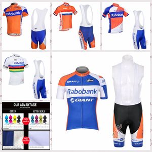 RABOBANK team Cycling Jersey Bib shorts Sets racing bike MEN short sleeve clothes Breathable Quick Dry sportwear A61129