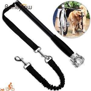 BEEPAW Trwałe rowerze Hands Free Dog Leash Elastyczna rowerowa Smycz Pet Smycz do ćwiczeń Trening Running Rower Łatwy do zainstalowania LJ201109