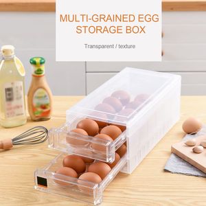 24 Grids Convenient Egg Food Storage Box Kitchen Refrigerator Anti-Collision Tray Container Accessories Supplies Cases 201022