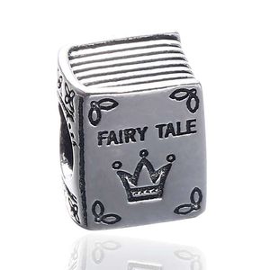 100% 925 Sterling Silver Book of Fairy Tales Charms Fit Original European Charm Bracelet Mode Kvinnor Bröllop Förlovning Smycken Tillbehör