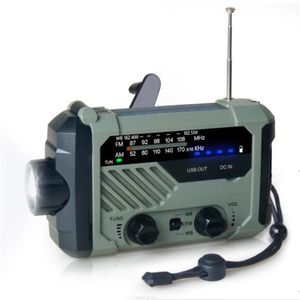 다기능 휴대용 비상 라디오 태양열 핸드 크랭크 손전등 독서 램프 휴대 전화 충전기 AM / FM / NOAA 날씨