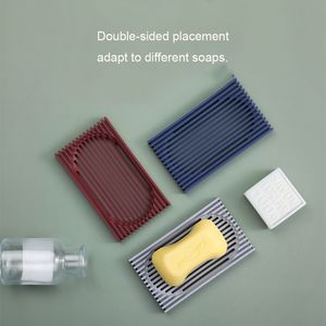Yüksek kaliteli yaratıcı silikon sabun kutusu tahliye ücretsiz yumruk banyo sabun depolama kutuları kaymaz sabunlar tepsisi tutucu yemekler banyo aksesuarları xg0353