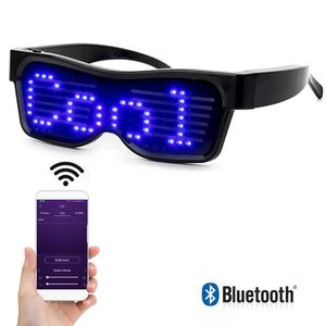 Bluetooth App Control LED-glasögon för blinkande - Visa meddelanden, Animation, DJ Holiday Party Födelsedag Barnleksakgåva