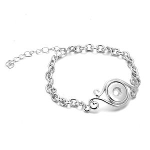 Moda Snap Jewelry Chain Snap Button Bracelet com lagosta-garra-de-garra se encaixam em 12 mm de bricom