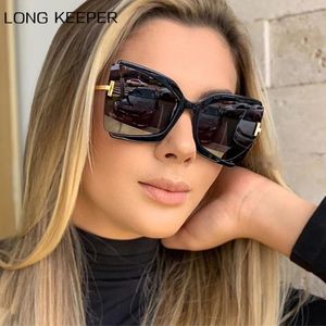 Óculos de sol 2022 grande moda feminina cat eye channel cateye óculos de sol para senhora vintage borboleta metal óculos de sol