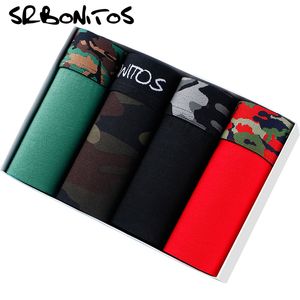 Sexy Boxer Men Underwear Masculino Boxershorts Homens Boxer Shorts Roupa Interior de Algodão Cuecas Masculinas Cuecas Masculinas Pênis Masculino LJ201109