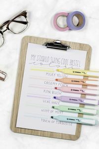 Stabilo Swing Cool Pastell Edition 6 Färger Swing Cool Highlighter Marker Color Office School 201202