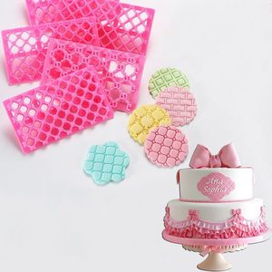 13 types Plastic DIY Fondant Cake Embosser Flower Cookie Cutters Biscuit Molds Icing Embossing Decoration Cutter Cake Tools