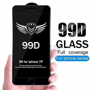 99D Full Curved Tempered Glass 9H Screen Protector For Iphone 15 14 Plus x Xr 11 12 13 Mini pro Max films