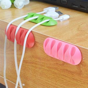 Cable Organizer Office Silicone USB Cable Organizer Wire Winder Holder Desk Cord Clip For Charger Protector Cable Winder