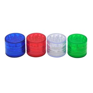 Plastic Grinder Smoking Accessories 50*42mm 1.97lnches 4Parts Colorful Hand Muller Four Colors Food Grade Materials For Cutting Tobacco Spice Dry HerbWorld Wide