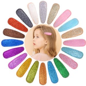 20pcs /ロットの女の子のスナップクリップBoutique hairgripsベビーバレットクリップピンソリッドヘッドウェアヘアアクセサリー186