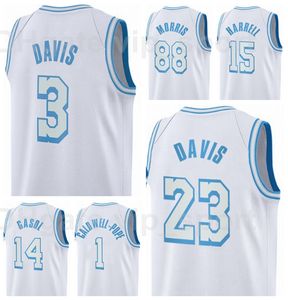 City Basketball Edição 17 Dennis Schroder Jersey 88 Markieff Morris 28 Alfonzo McKinnie 15 Montrezl Harrell 9 Wesley Matthews Marc Gasol