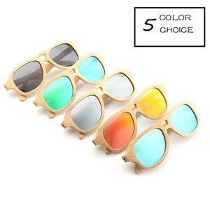 High Quality Men Luxury Wooden Sunglasses Bamboo Frame eyewear Men Polarized UV400 Lens Sun glasses Oculos De Sol