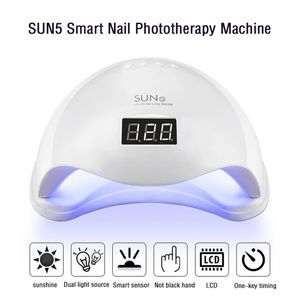 SUN5 48WネイルドライヤーUV LED for Nailsランプ硬化ゲルポリッシュオートセンサーマニキュアサロンツールでクイック乾燥