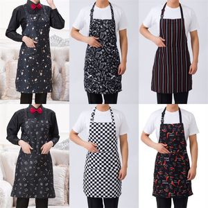 ぶら下げ首のエプロンのポケットの汚れ防止の清潔なキッチンアクセサリーAprons Restaurant Cafe Hotel Cook PinaFore多パターン4JX N2