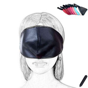 Nxy Sex Adult Toy New Leather Fetish Head Bondage Wrap Nose Eye Mask Hood Bdsm Restraint Headgear for Woman Man Slave Game 1225