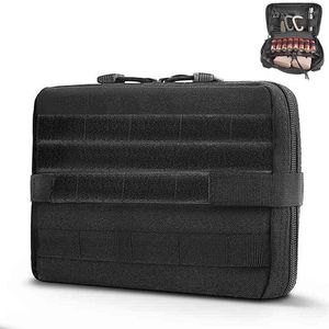 Tactical Molle Pouch Medical EDC EMT Bag Military Map Pocket Pack Utility Gadget Gear Bag for Hunting Multi-tool Accessories W220225