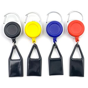 Fumaça premium de bainha de borracha colorida clipe de plástico para calças Reel Reel Metal Keychain