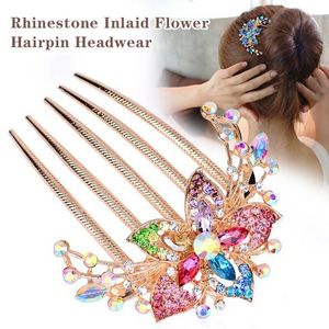 Fermagli per capelli Barrettes Pettine da sposa Clip Fascia per capelli Accessori da sposa cinesi Gioielli con testa di diadema di fiori di strass