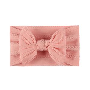 1pcs Bowknot Hair Band Pure Color Elastic Hairbands Kids Bow Hair Ribbon Nylon Headwrap Baby Wide Side Headbands Headdress Q sqcciq