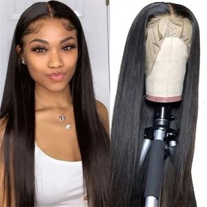 18 20 22 24 Inches Long Straight Synthetic Wig Simulation Human Hair Wigs for White and Black Women BF518SW