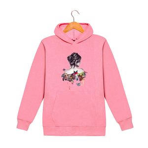 Herren DIY Hoodies Cartoon Schönheit Schmetterling Drucken Hoodies Männer Frauen Casual Einfarbig Sweatshirts Mode Herbst Tragen