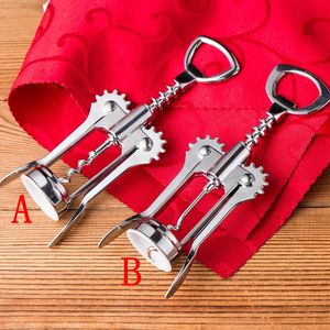 Wine Beer Bottle Opener Stainless Steel Metal Strong Pressure Wing Corkscrew Grape Opener Kitchen Dining Bar Accesssory SEA SHIPPING RRA3764
