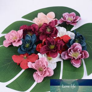 10 pcs 8cm flanela orquídea cabeça artificial cabeça decoração de casamento itens grinalda diy artesanato flores flora falso simulação barato