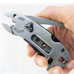 Multifunctional Outdoor Pocket Tool Kit: Durable Steel Pliers, Knife, Screwdriver, Spanner for Repairs and Survival