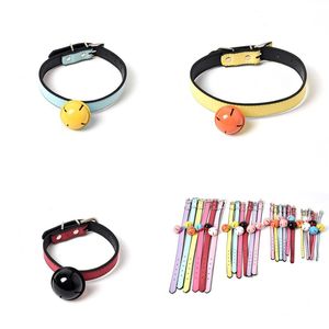 Campane in pelle Collari per cani Fashion Pet Stretch Fibbia per cintura Girocolli regolabili Animali Sport all'aria aperta Guinzagli per gatti flessibili 5 5td G2