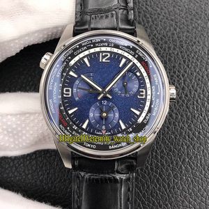 ZF Super versão WT J Mundial Tempo Power Reserve Display Dial Modificar CAL A Automatic Mens Watch Steel Case Sport Watches Z