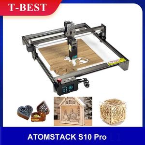 Printers ATOMSTACK S10 Pro 50W CNC Desktop DIY Laser Engraving Cutting Machine 410x400mm Area Fixed-Focus Ultra-thin