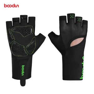 Män Kvinnor Gym Handskar Halvfinger Andningsbar Elastisk Stötskyddande Sport Fitness Handskar Vikt Lyftning Training Workout Gloves Q0107