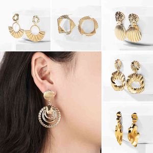 WYBU Classic Style Irregular Shaped Geometry Earring Women's Jewelry Earing bijouterie Pendant Hanging Earrings G220312