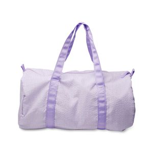 Purple Kid's Seersucker Duffel Bags 25pcs Lot ABD Depo Çizgili yürümeye başlayan çocuk seyahat namlu çanta gece Duffle Cüzdan Tıpa Çocuk Seyahat Tote Domil106-1494