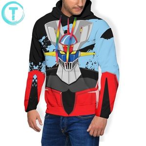 Mazinger Hoodie Mazinger Z Hoodies Oversize Black Pullover Hoodie Loose Polyester Long Length Autumn Hoodies 201020