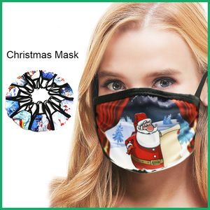 Weihnachten Erwachsene Kinder Designer Gesichtsmaske Kattun Masken Anti-Beschlag waschbare Baumwollmasken Farbe Weihnachtsmaske Cartoon Gesichtsmaske Party Masken