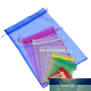 organza 100 pcs 7x9 9x12 10x15 11x16 13x18 15x20 17x23 cm jewelry bag packaging drawer bag wedding jewelry bag 77