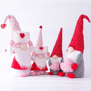 Alla hjärtans dag dekorationer gåvor gnome kuvert kärlek ansiktslös gnomes docka fönster rekvisita dekoration docka ornament hh21-30