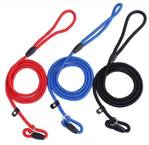 Dog Collar Leashes Pet Dog Nylon Rope Training Leash Slip Ledband Justerbar Traction Collar Djur Rope Tillbehör Tillbehör 0.6 * 130cm