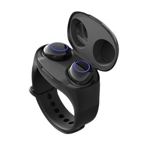 2 em 1 pulseira inteligente com fones de ouvido TWS Bluetooth 5.0 fone de ouvido portátil fones de ouvido sem fio Relógio de fitness Carga de armazenamento