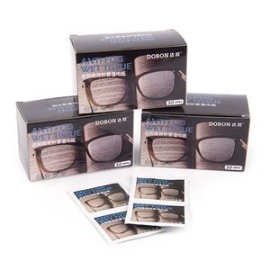 Anti-sis Doku Gözlükler için Pad Bezi Mendiller Aynalar Lens Gözlük Son 24 Saat Swap Antiseptik Cilt Temizleme Bakımı 50 adet / kutu