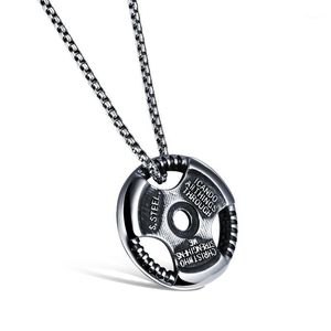 Pendant Necklaces Wholesale-Train Hard Or Go Home Weight Plate Barbell Dumbbell Weightlifting Bodybuilding Fitness Crossfit Gym Exercise Nec